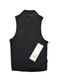 Alternative view of Alo Yoga NWT Sweater Knit Unwind Sleeveless Mock Neck Top Black XS