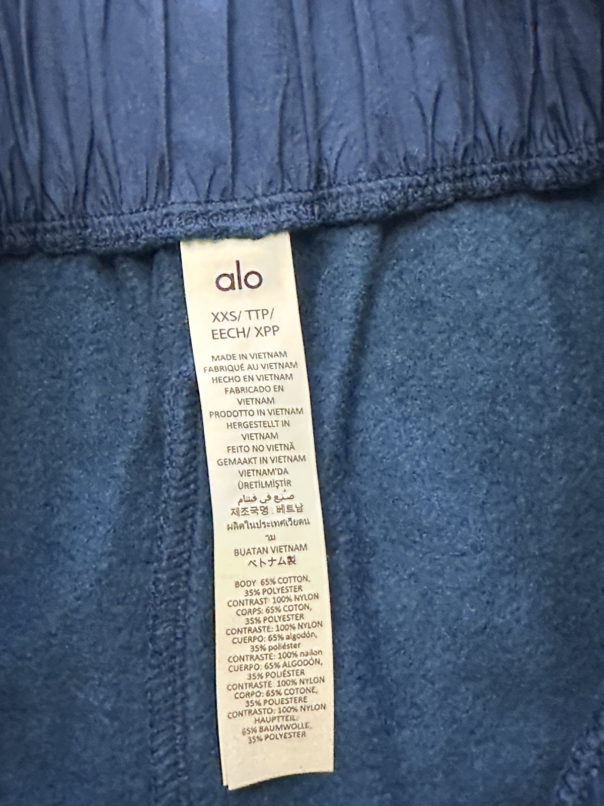 Alo Yoga In The Air Dolphin Shorts Blue Elastic Waist Athletic XXS - Image 5