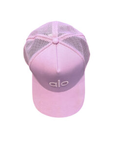Alternative view of ALO Yoga NWT District Trucker Hat Candy Heart Pink Logo Baseball Cap One Size