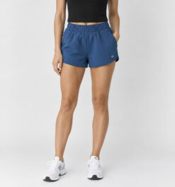 Alo Yoga In The Air Dolphin Shorts Blue Elastic Waist Athletic XXS