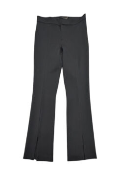 Alternative view of Alice + Olivia Walker Black Low Rise Front Split Hem Flare Pants Size 0