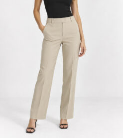 Aritzia Babaton NWT Mod Pant Beige Khaki Mid Rise Flare Trousers Size 4