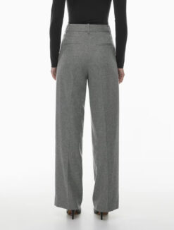 Alternative view of Aritzia NWT Effortless Pant Wide Leg Heather Charcoal Grey Trousers Size 4