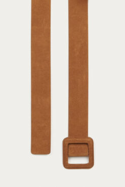 Alternative view of ba&sh Betty Brown Suede Leather Square Buckle Belt Size 75 Made in Italy NEW