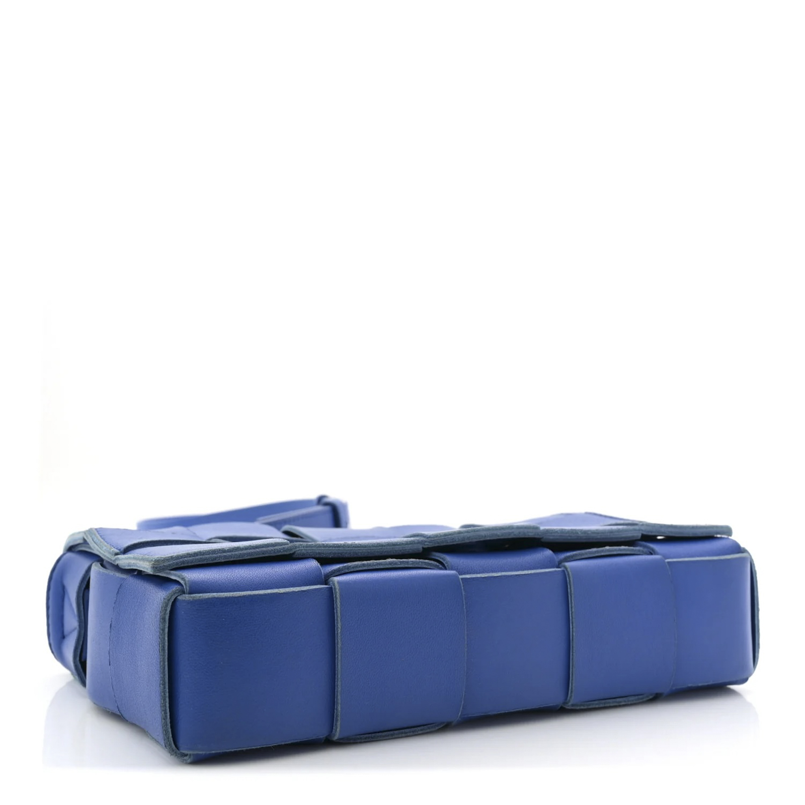 Bottega Veneta Maxi Intrecciato Cassette Cobalt Blue Leather Crossbody Bag - Image 3