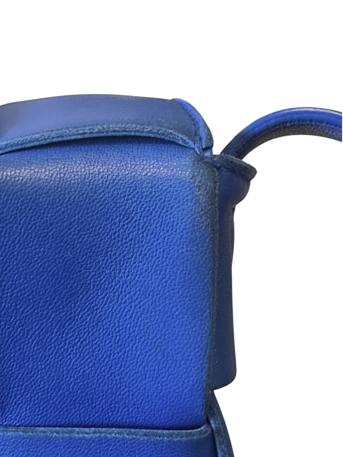Bottega Veneta Maxi Intrecciato Cassette Cobalt Blue Leather Crossbody Bag - Image 11