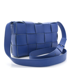 Alternative view of Bottega Veneta Maxi Intrecciato Cassette Cobalt Blue Leather Crossbody Bag