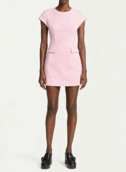 Aritzia Babaton FigureKnit Priestly Dress Dusty Pink Mini NWT Size Small
