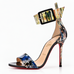 Christian Louboutin Blade Runana 100 Patent Leather Ankle Strap Sandals 39 NIB