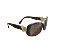 Alternative view of CHANEL 5191 Collection Bouton Tortoise Sunglasses CC Logo Brown Gold w/ Case