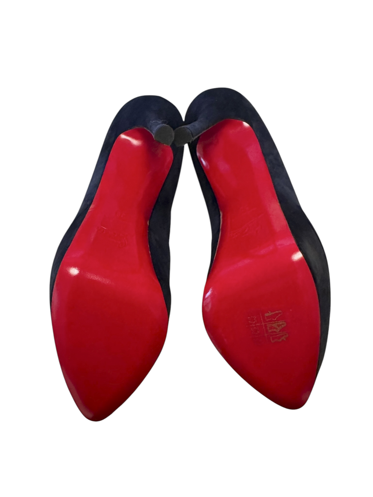 Christian Louboutin NIB Dolly Pump Alta 160 Navy Suede Platform Heels Pumps 39 - Image 6