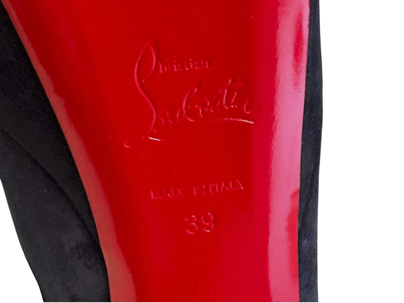 Christian Louboutin NIB Dolly Pump Alta 160 Navy Suede Platform Heels Pumps 39 - Image 7