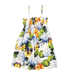 Alternative view of Dolce & Gabbana Girls Renaissance Floral Poplin Smocked Sundress Size 7/8