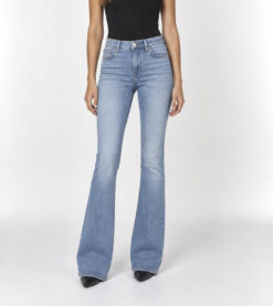 FRAME Le High Flare Blue Stretch Denim High Rise Flared Jeans Size 27