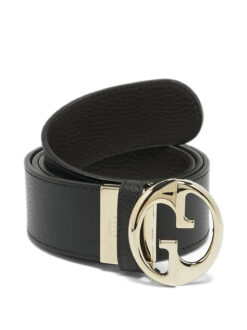 Gucci 1973 Reversible Black Brown Leather Interlocking GG Buckle Belt 80/32