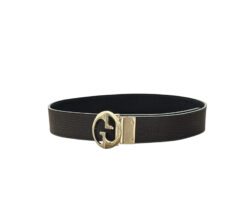 Alternative view of Gucci 1973 Reversible Black Brown Leather Interlocking GG Buckle Belt 80/32