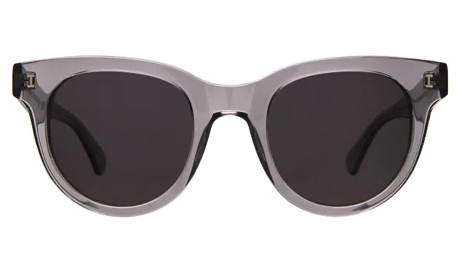 Illesteva Sicilia Grey Gray Acetate Round Sunglasses Designer Eyewear w/ Case