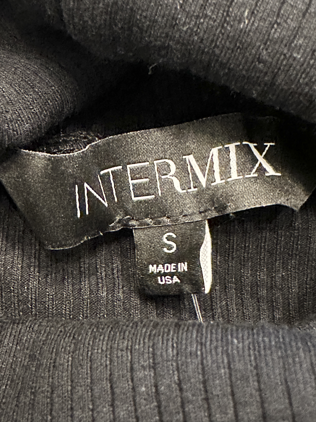 INTERMIX Leonie Bodysuit S Black Ribbed Sleeveless Turtleneck Stretch NWT - Image 4