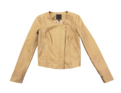 Alternative view of JOIE Emelyn Butterscotch Camel Leather Moto Biker Jacket Women XS