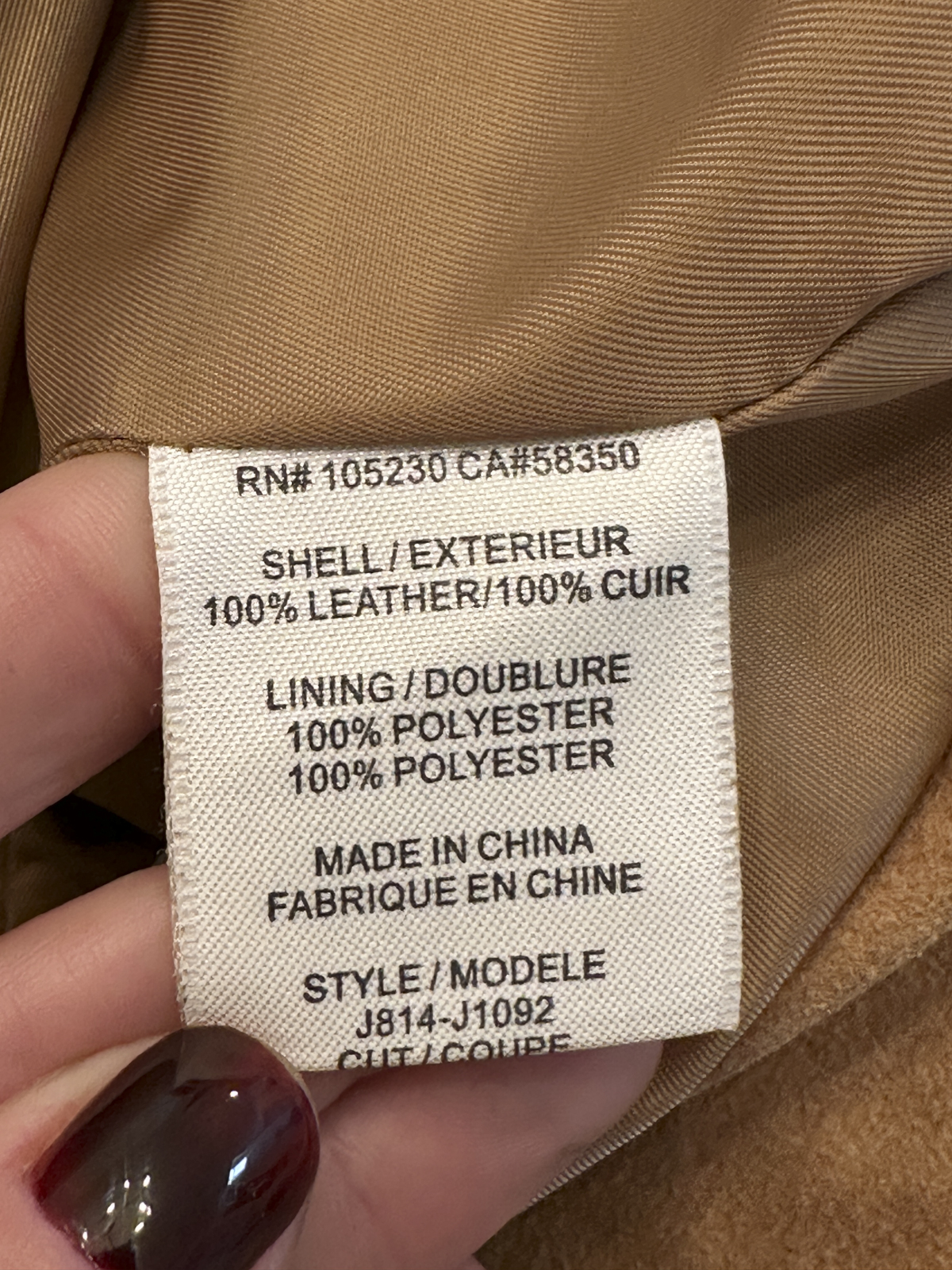 JOIE Emelyn Butterscotch Camel Leather Moto Biker Jacket Women XS - Image 5