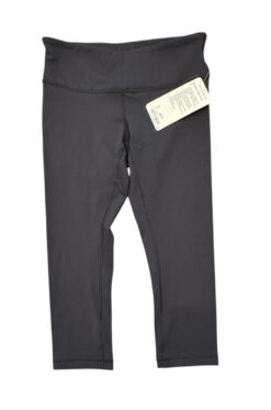 Alternative view of Lululemon NWT Wunder Under Crop III Black Full-On Luon Leggings Size 8