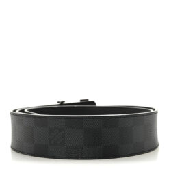 Alternative view of Louis Vuitton Damier Graphite 40mm LV Initiales Belt Black Size 80/32 In Box