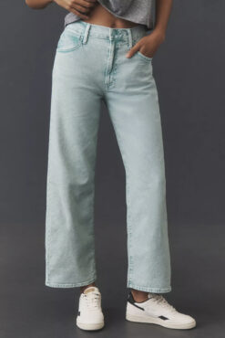 MOTHER The Dodger Ankle Jeans 24 Light Blue High Rise Straight Leg Denim