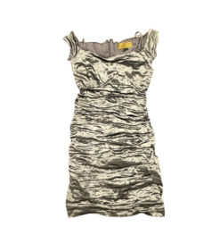 Alternative view of Nicole Miller Bronze Crinkle Ruched Bodycon Mini Dress Vintage Y2K Size 6