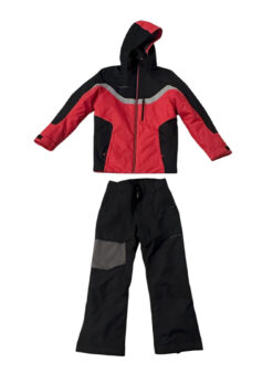Alternative view of Obermeyer Boys Fleet Ski Jacket Snow Pants 2 Piece Set Red Black L 14-16