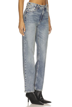 Alternative view of Rails Topanga Desert Sky Studded High Rise Straight Jeans Size 24 NWOT
