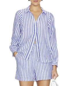 Alternative view of Rails LO Leighton Anacapa Stripe Shirt Shorts 2 Piece Set Womens XS NWT $306