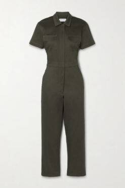 Alternative view of Rivet Utility Worker Green Cotton Blend Twill Utility Jumpsuit Coverall Size Small
