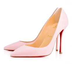 Christian Louboutin Decoltish 100 Pink Suede Pointed Toe Pumps Heels 40