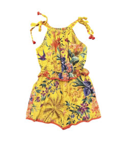 Alternative view of Zimmermann Kids Tropicana Yellow Floral Tie Shoulder Playsuit Romper Girls 8