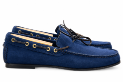 Alternative view of Tom Ford Mens Loafers Size 9 Navy Blue Suede Leather Lace Up Shoes Moccasins