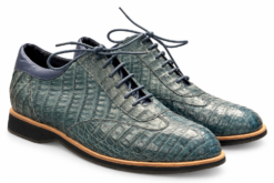 Warren Edwards Men's Oxfords Size 9 Blue Genuine Crocodile Lace Up Shoes
