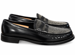 Alternative view of Saint Laurent Paris Mens Penny Loafers Studded Patent Leather Hedi Era Size 42