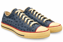 Warren Edwards Mens Sneakers Size 9 Blue Genuine Ostrich Leather Shoes