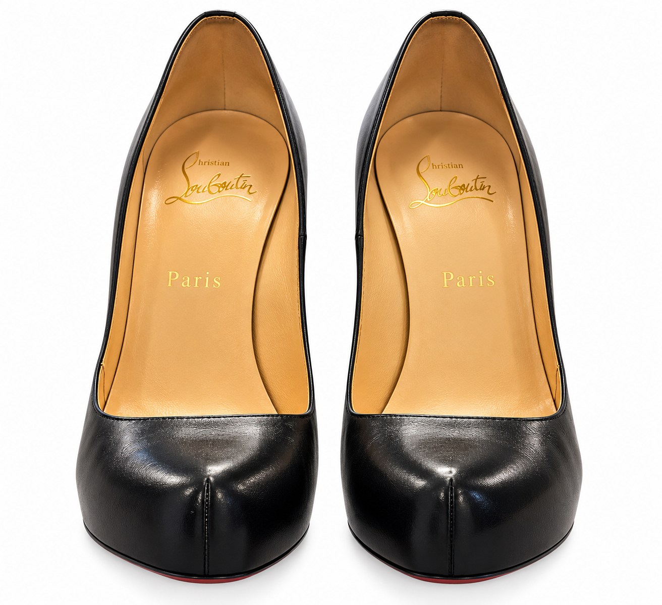 Christian Louboutin Women's Heels 39 Rolando 120 Black Leather Platform Pumps - Image 3