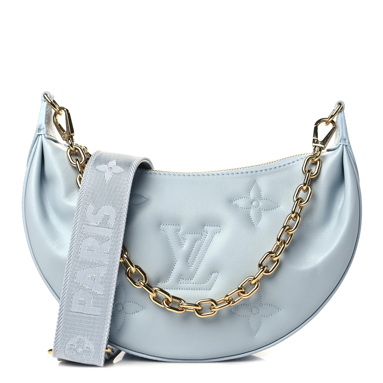 Louis Vuitton Bag Over The Moon Bubblegram Ice Blue Calfskin Leather