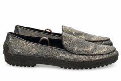 Alternative view of Warren Edwards Mens Loafers 43 Genuine Stingray Leather Silver Gray Exotic