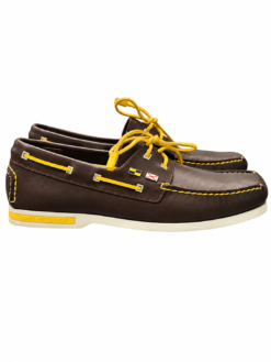 Alternative view of Louis Vuitton Men's Boat Shoes UK 8 US 9 LV Cup Brown Leather Yellow Nautical