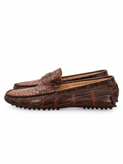 Alternative view of Warren Edwards Mens Loafers Size 9 Brown Genuine Crocodile Penny Driving Shoes