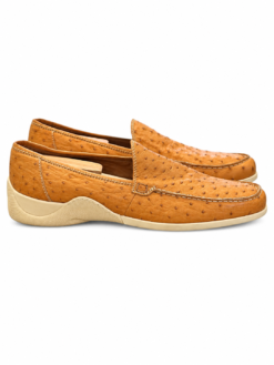 Alternative view of Giorgio's of Palm Beach Mens Loafers 9 Genuine Ostrich Leather Cognac Tan
