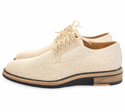 Dries Van Noten Mens Derby Shoes EU 42 Ivory Laser Cut Leather Made Italy