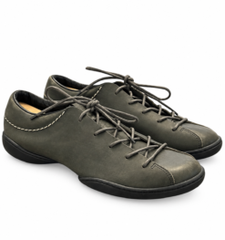 Trippen for Issey Miyake Mens Shoes Size 41 Gray Leather Lace Up Sneakers