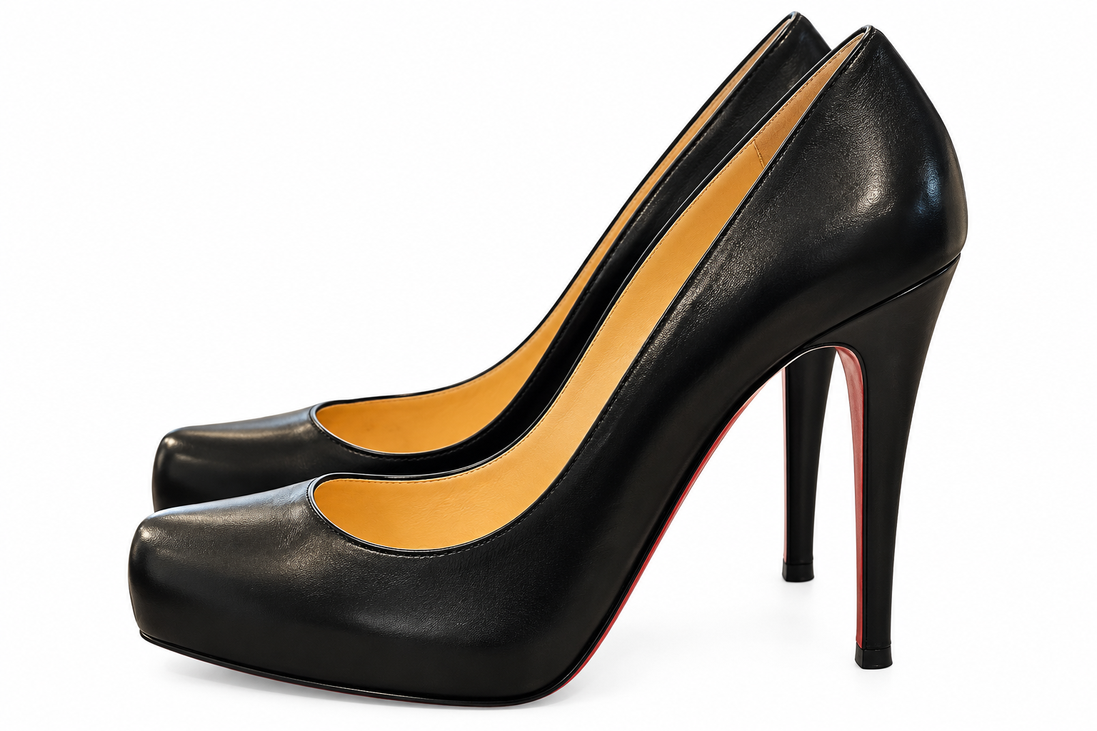 Christian Louboutin Women's Heels 39 Rolando 120 Black Leather Platform Pumps - Image 5