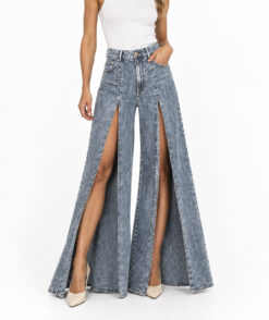 7 For All Mankind Womens Willow Wide Leg Jeans Size 27 Split Leg Palazzo