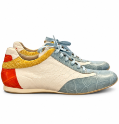 Alternative view of Warren Edwards Mens Sneakers Size 43 Genuine Crocodile Leather Multicolor