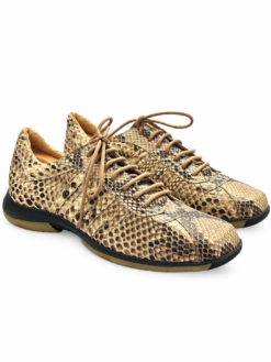 Warren Edwards Mens Sneakers 9 Natural Beige Brown Genuine Snakeskin Leather